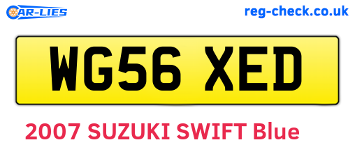 WG56XED are the vehicle registration plates.