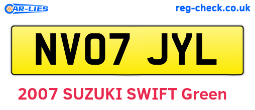 NV07JYL are the vehicle registration plates.