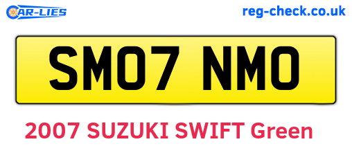 SM07NMO are the vehicle registration plates.