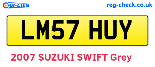 LM57HUY are the vehicle registration plates.