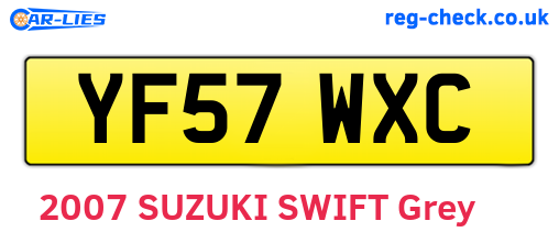 YF57WXC are the vehicle registration plates.