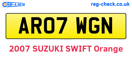 AR07WGN are the vehicle registration plates.
