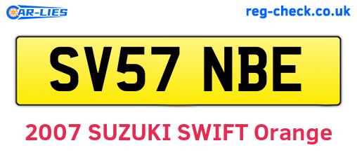 SV57NBE are the vehicle registration plates.