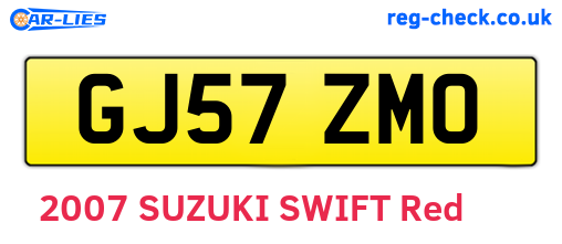 GJ57ZMO are the vehicle registration plates.