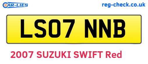 LS07NNB are the vehicle registration plates.