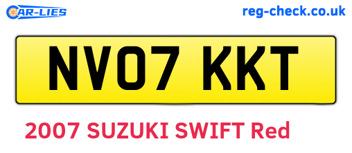 NV07KKT are the vehicle registration plates.