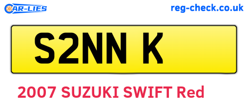 S2NNK are the vehicle registration plates.