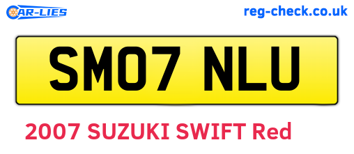 SM07NLU are the vehicle registration plates.