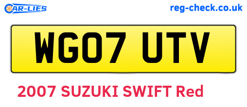 WG07UTV are the vehicle registration plates.