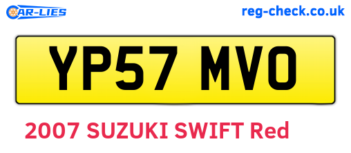 YP57MVO are the vehicle registration plates.