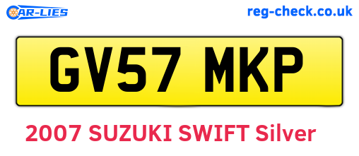 GV57MKP are the vehicle registration plates.