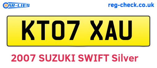 KT07XAU are the vehicle registration plates.