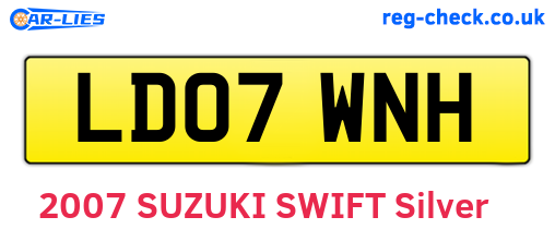 LD07WNH are the vehicle registration plates.