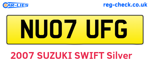 NU07UFG are the vehicle registration plates.