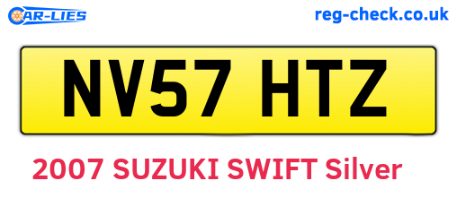 NV57HTZ are the vehicle registration plates.