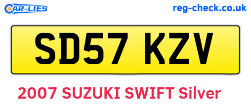 SD57KZV are the vehicle registration plates.