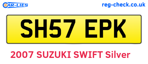 SH57EPK are the vehicle registration plates.