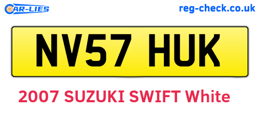 NV57HUK are the vehicle registration plates.