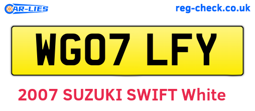WG07LFY are the vehicle registration plates.