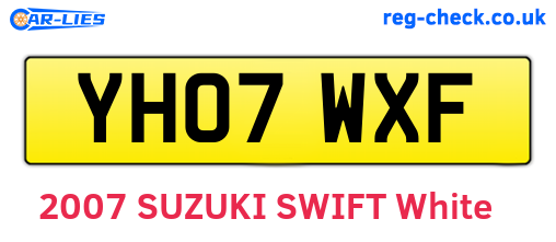 YH07WXF are the vehicle registration plates.