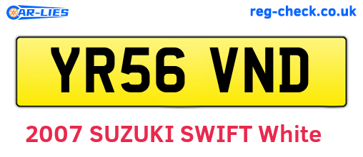YR56VND are the vehicle registration plates.