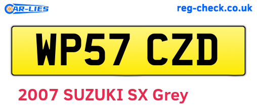 WP57CZD are the vehicle registration plates.