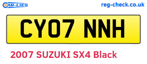 CY07NNH are the vehicle registration plates.