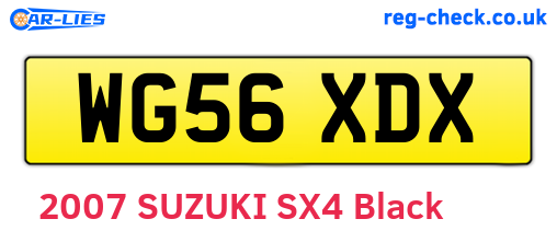 WG56XDX are the vehicle registration plates.