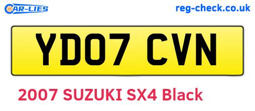 YD07CVN are the vehicle registration plates.
