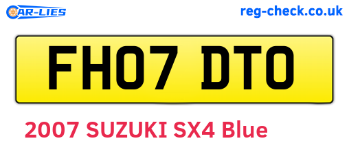 FH07DTO are the vehicle registration plates.