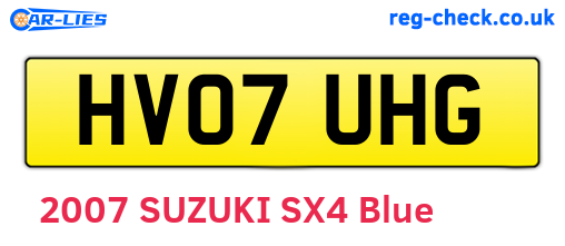 HV07UHG are the vehicle registration plates.