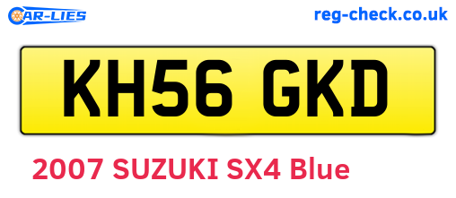 KH56GKD are the vehicle registration plates.