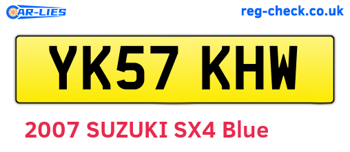 YK57KHW are the vehicle registration plates.
