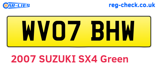 WV07BHW are the vehicle registration plates.