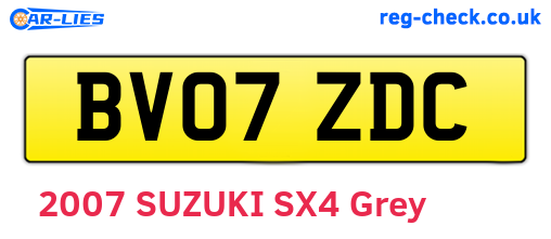 BV07ZDC are the vehicle registration plates.