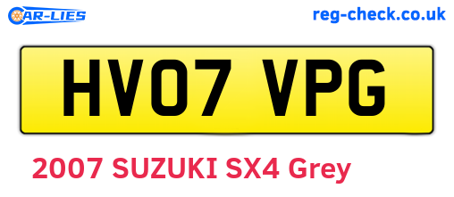 HV07VPG are the vehicle registration plates.
