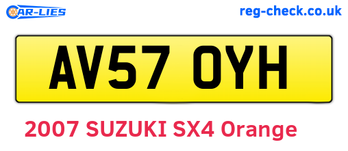 AV57OYH are the vehicle registration plates.