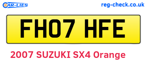 FH07HFE are the vehicle registration plates.