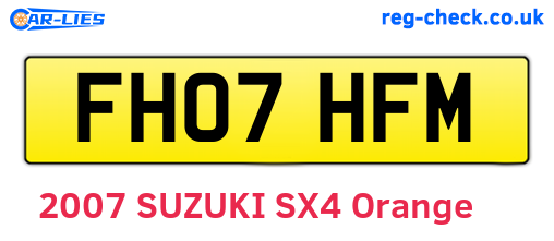 FH07HFM are the vehicle registration plates.