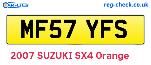 MF57YFS are the vehicle registration plates.