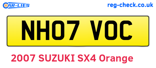 NH07VOC are the vehicle registration plates.