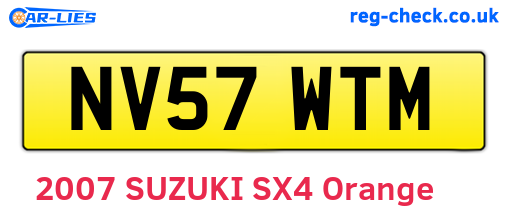 NV57WTM are the vehicle registration plates.