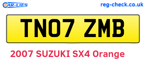 TN07ZMB are the vehicle registration plates.