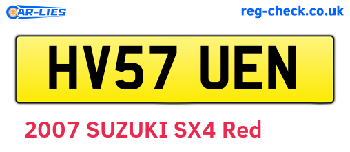 HV57UEN are the vehicle registration plates.