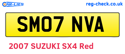 SM07NVA are the vehicle registration plates.