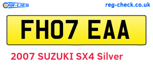 FH07EAA are the vehicle registration plates.