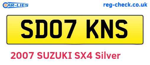 SD07KNS are the vehicle registration plates.