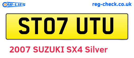 ST07UTU are the vehicle registration plates.
