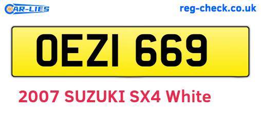 OEZ1669 are the vehicle registration plates.
