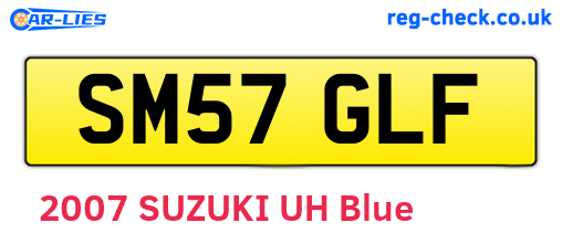 SM57GLF are the vehicle registration plates.